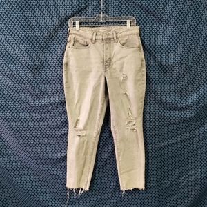 Old Navy - Ladies high rise curvy OG straight skinny grey denim jeans. Size - 8